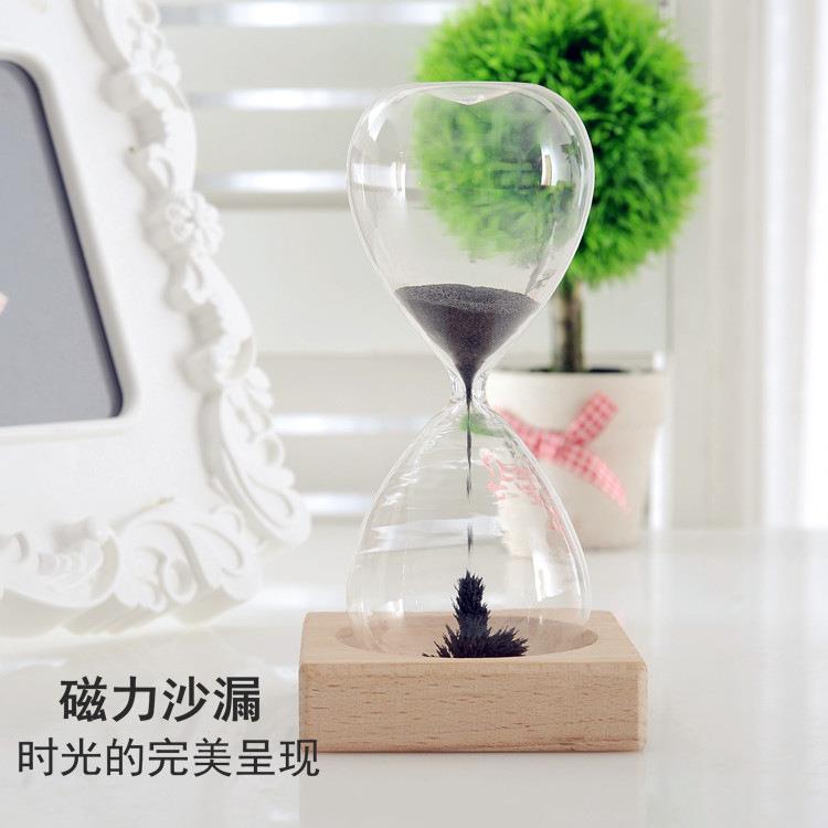 生命像花u一样绽放Mag沙net Horg磁力沙漏lass创意磁力 漏磁力沙