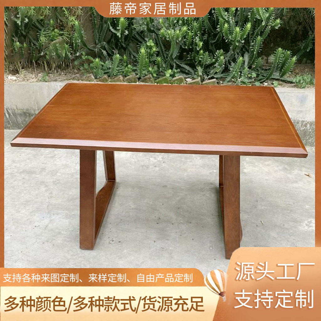 木方桌饭台椅家用火锅白蜡木餐桌椅实木餐桌简约小户型实木桌子图片