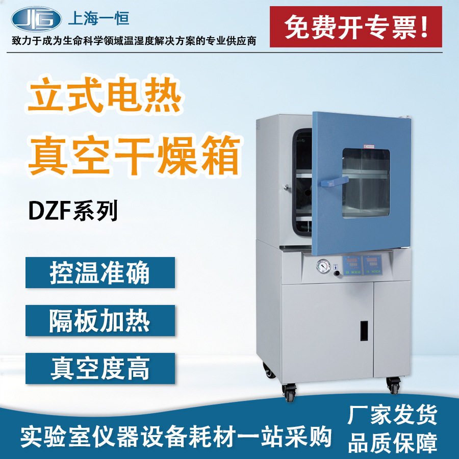 一恒DZF-6210立式电热真空干燥箱6090立式真空烘箱配真空泵干燥罐图片