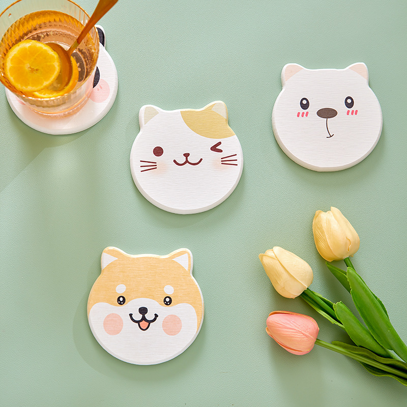 定制硅藻泥杯垫办公桌餐桌防滑防烫吸水垫茶杯垫硅藻土干燥垫