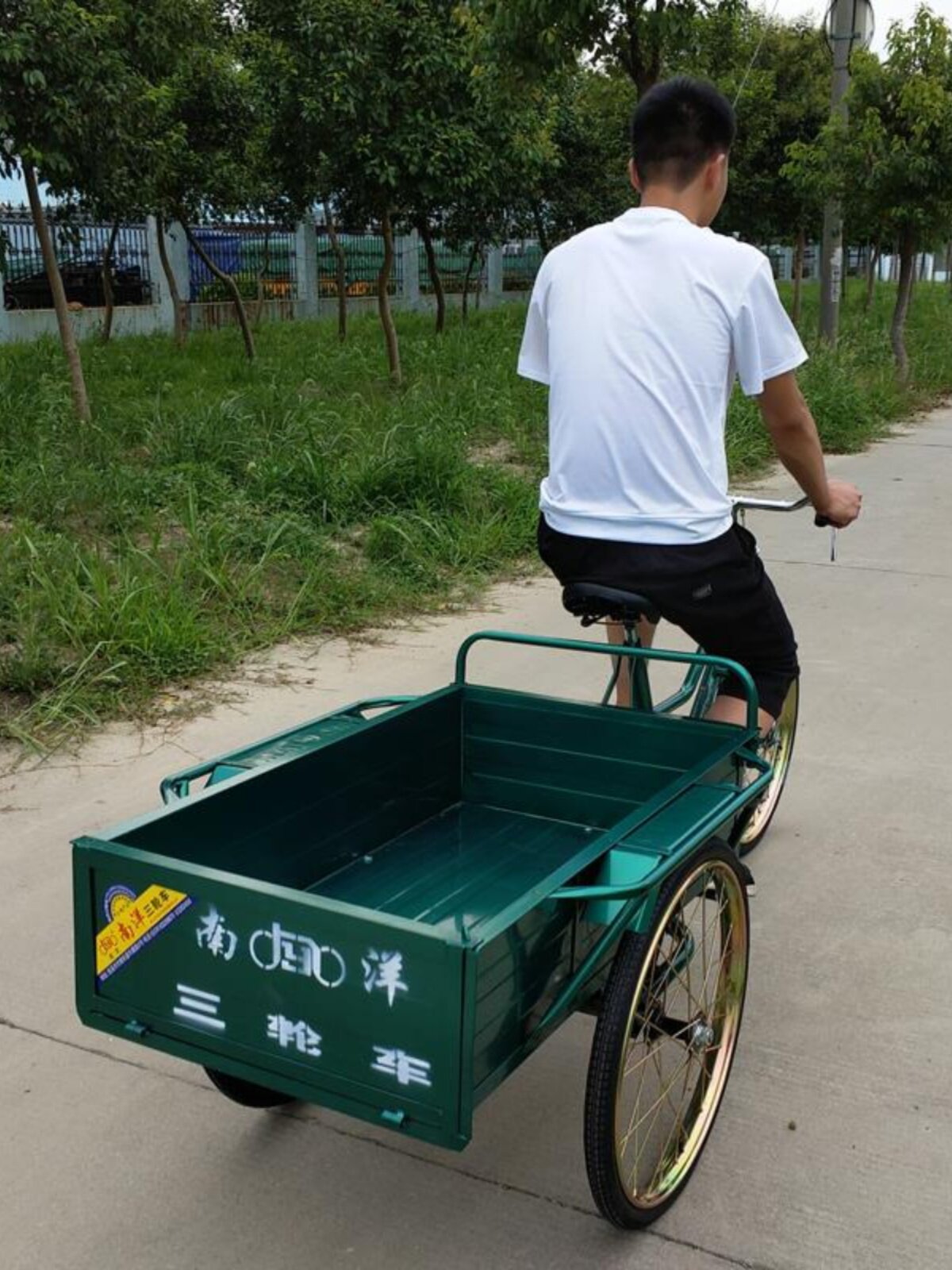 南洋 1米长车厢绿色款大三轮脚踏车自行车带货运拉货大人人力三轮
