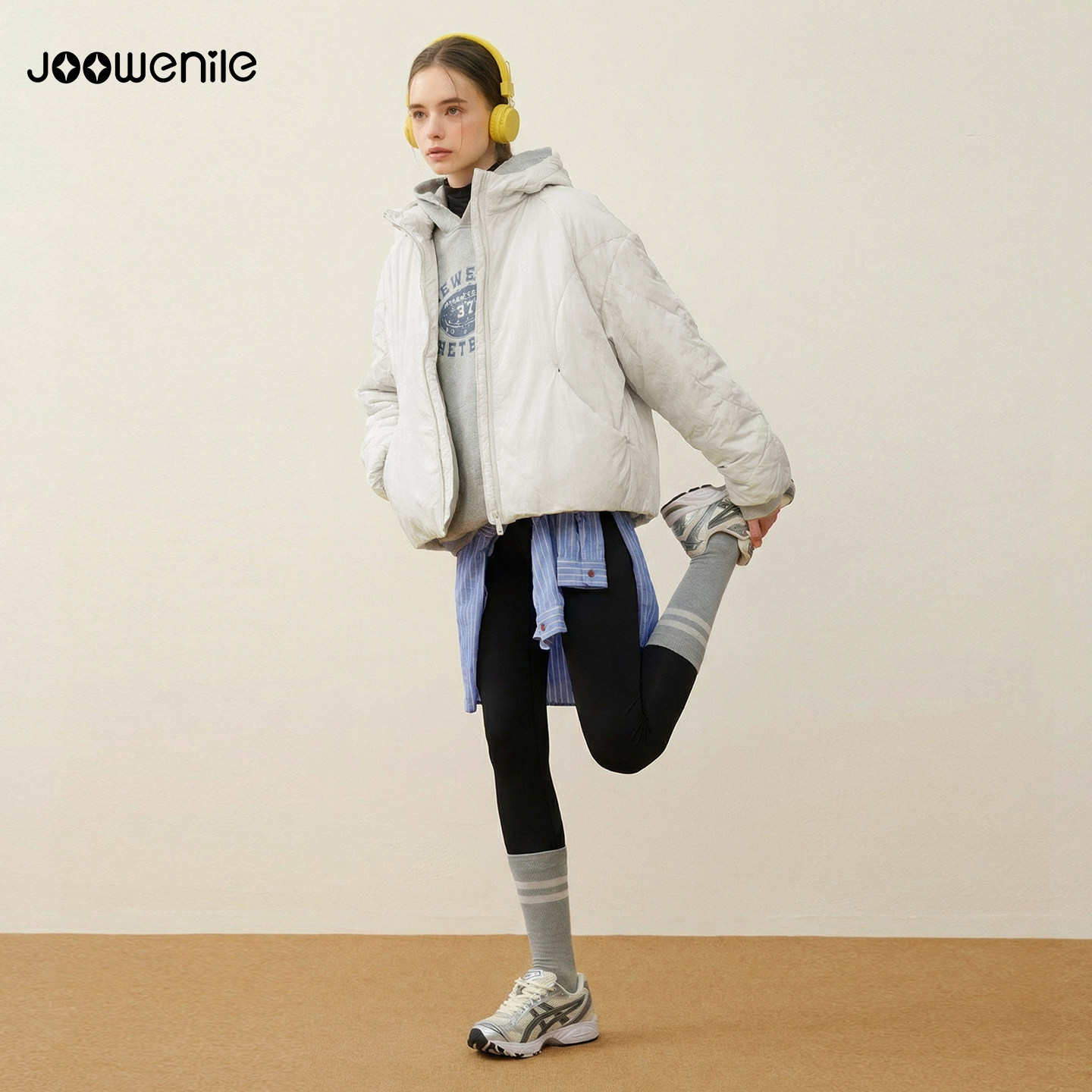 JOOWENILE羽绒棉服女2025新款冬季爆款小个子保暖高密度连帽外套