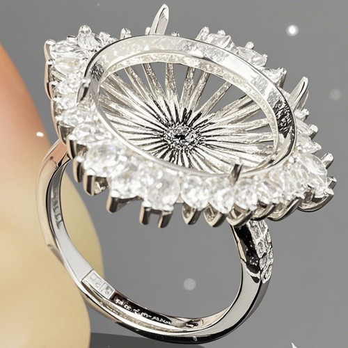 爆款圆形椭圆鸽子蛋银托