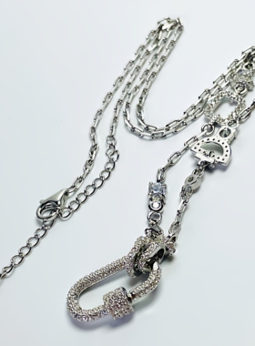 S925纯银新款项链可调节肖邦链适配各种吊坠纯银项链不褪色不过敏