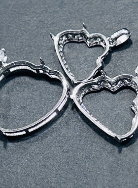 S925纯银佛公空托简约款佛公银托DIY银托防掉钻可调型银空托