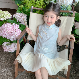 女童连衣裙2026新款 夏季 改良旗袍公主裙子儿童夏装 国风女宝宝中式