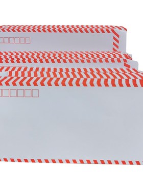 中式白色信封四边l红色边框通用集邮首日封加厚140克无邮政监制号