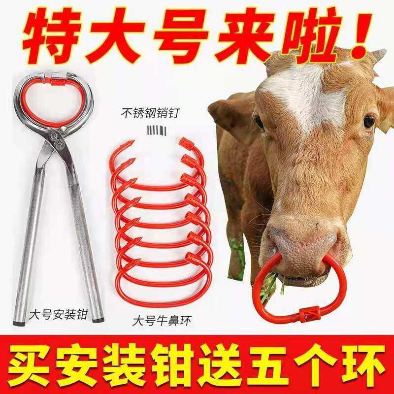 号大安装钳养牛器械打孔穿孔钳牛鼻子牵引扣牛鼻钳子牛鼻环牛鼻圈