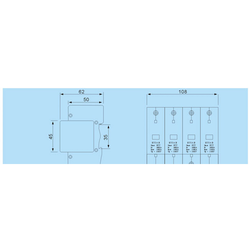 上海方科60KA HYS4-B-3-385-60浪涌保护器工程防雷3P30-60KA