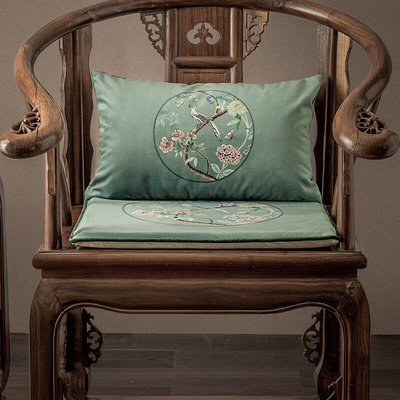 名堂东方新中式椅垫坐垫靠垫一体套装家用四季通用坐椅垫茶椅垫