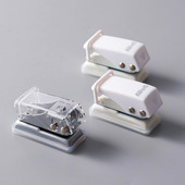 透明迷你单孔打孔器便捷多功能圆孔小型打洞机装 订活页纸张打孔机