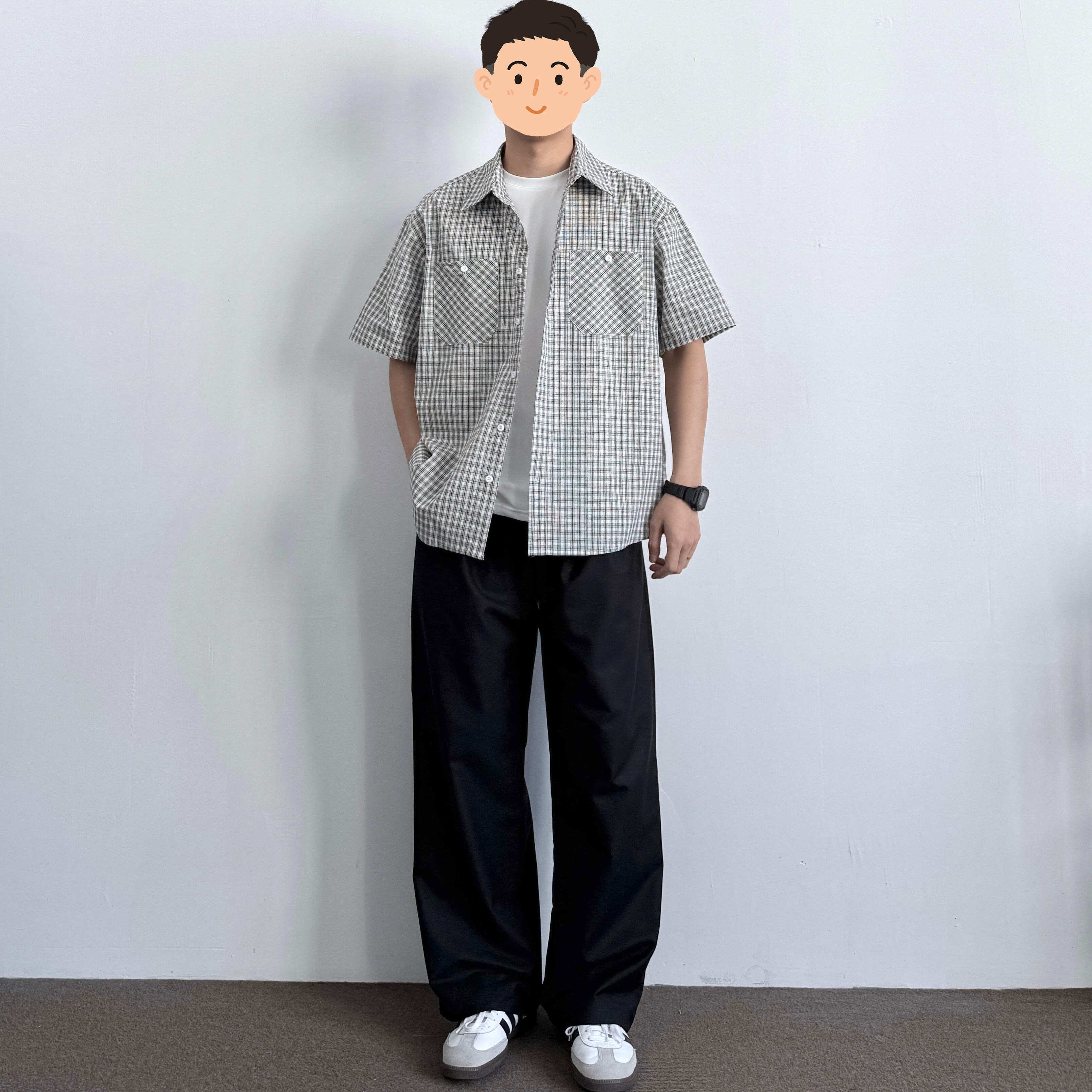 夏季套装高级感酷帅短袖t恤夏天男装宽松休闲直筒裤夏装一整套男