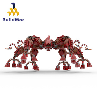 BuildMOC拼装 积木玩具怪奇物语怪物夺心魔灵吸怪蜘蛛恐怖生物模型