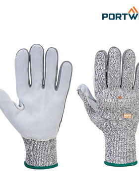 Portwest手套劳保耐磨工作防滑透气浸胶加厚防护男防切割A630