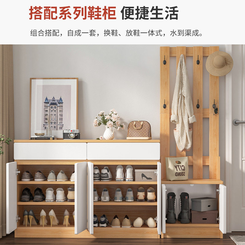 门厅柜鞋柜衣帽柜家用进门玄关一体收纳门口卧室坐凳多功能衣帽架
