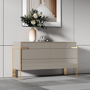 意式 储物柜简约后现代六斗柜卧室电视柜高端家具 轻奢玄关柜港式