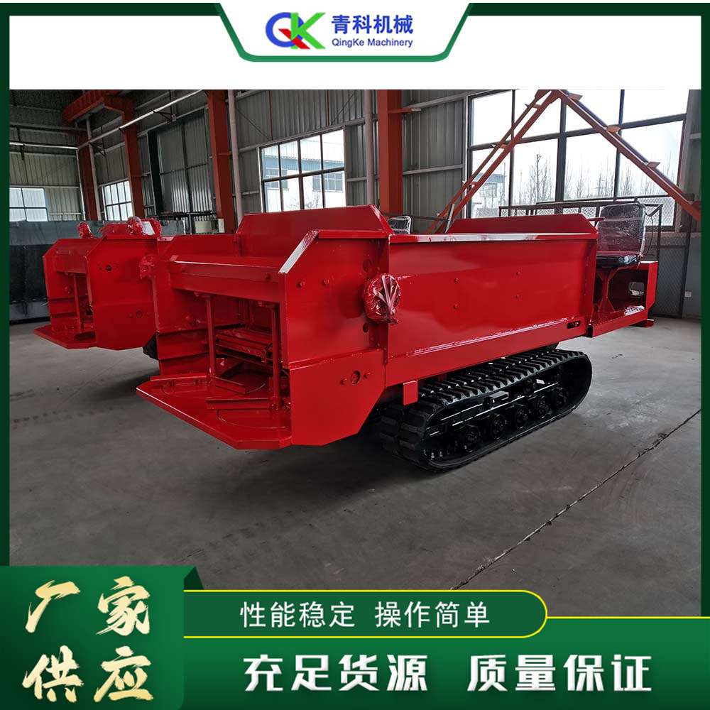 农用大棚用扬粪车 自带动力水稻田撒肥机 柴油履带式农田抛粪机