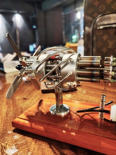 斜盘16缸飞机发动机模型斯特林