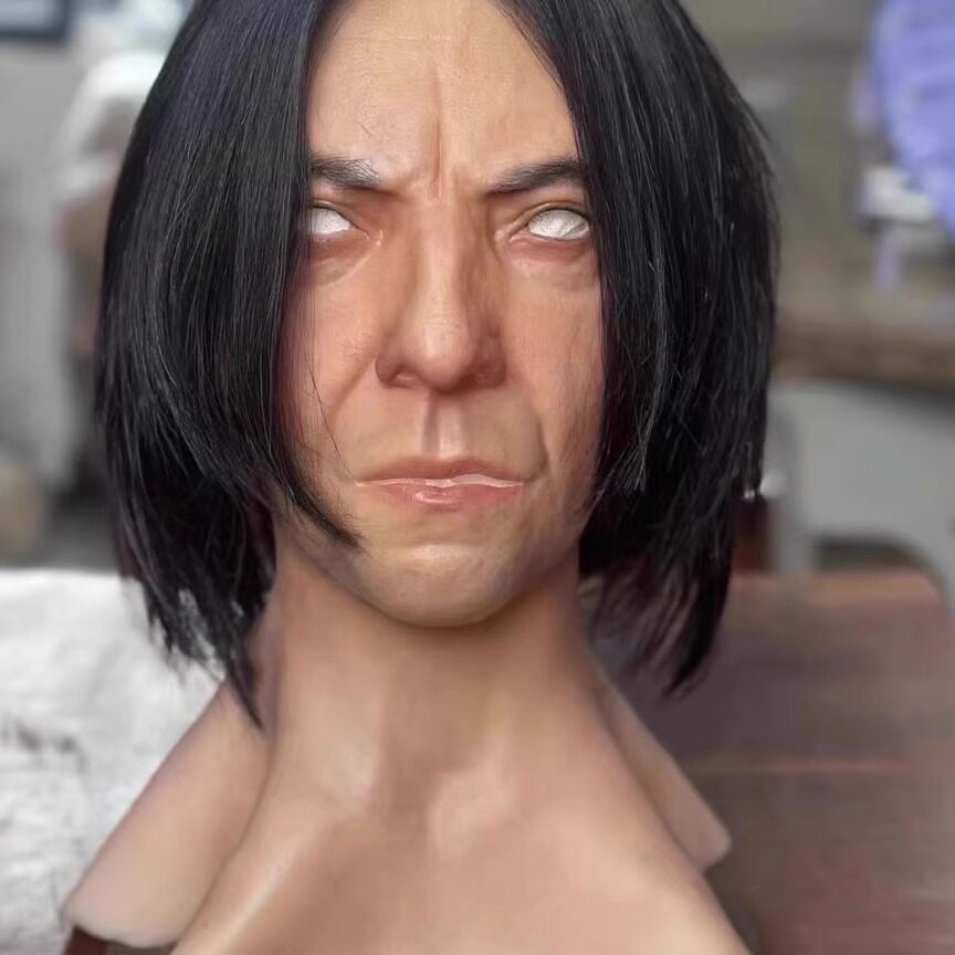 半脸女美女全脸男士硅胶面具