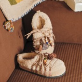 CHICGLORIA秋冬新款 复古保暖 女鞋 时尚 百搭复古休闲毛毛拖鞋