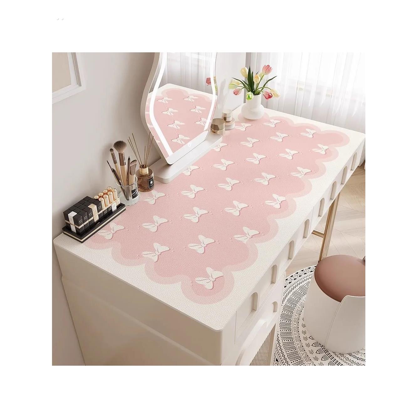 梳妆台桌垫防水免洗卧室美甲化妆桌面保护垫子轻奢高级感茶几台布