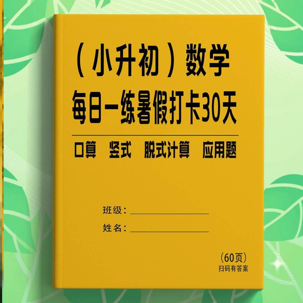 小学小升初数学语文英语暑假综合作业练习题打卡30天详解答案6升7