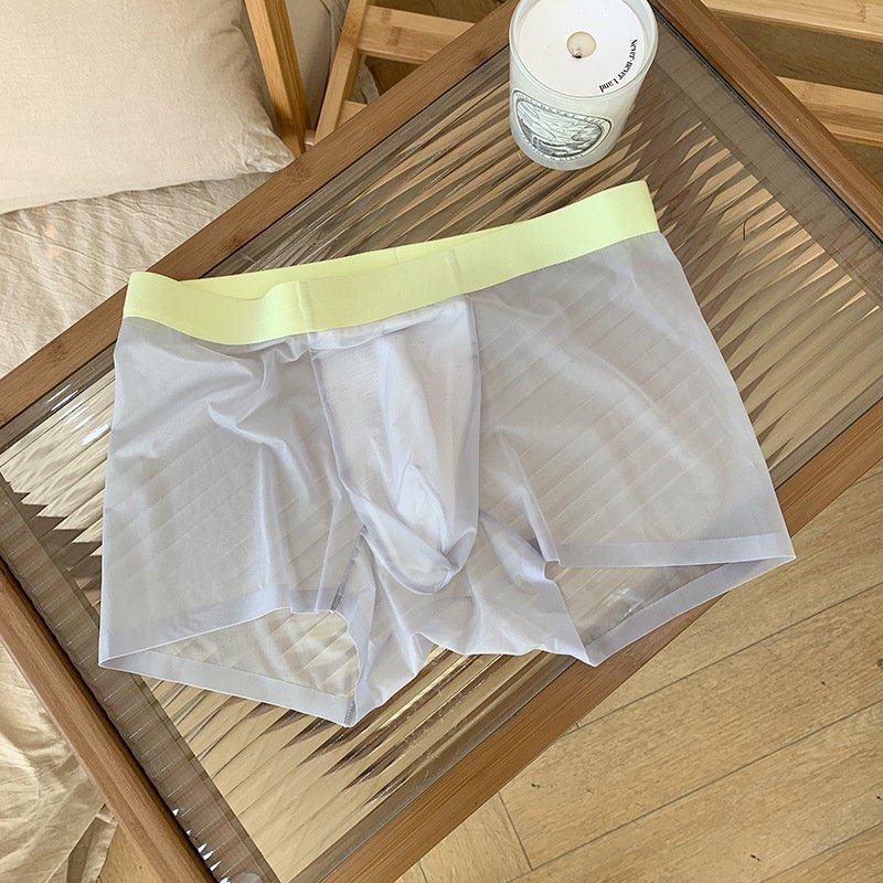 20D超薄透明冰丝 3A级抗菌男士平角裤 夏季无痕速干透气男士内裤,女士内衣/男士内衣/家居服,男平角内裤,淘宝优惠券,粉丝福利购,淘宝优惠卷