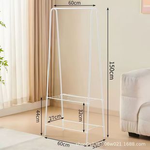 家用卧室落地衣架简约美观室内阳台挂衣架立式铁艺多层收纳置物架