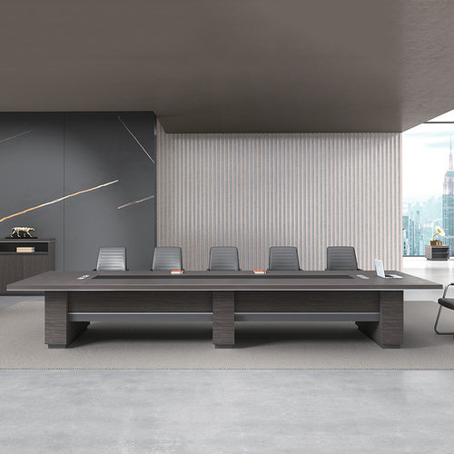 大型会议桌长桌椅组合简约现代办公室板式长方形洽谈接待培训条桌