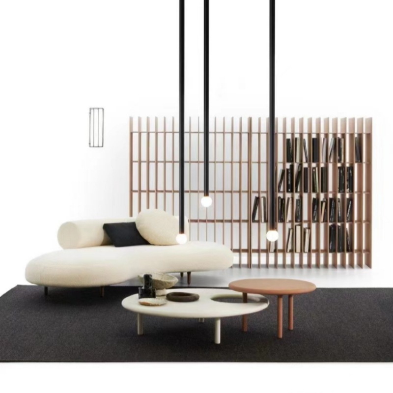 意式极简圆弧形沙发北欧现代轻奢创意设计师酒店展厅客厅布艺沙发