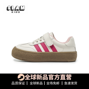 女童德训鞋真皮2026年春秋款儿童休闲板鞋软底透气防滑男童运动鞋