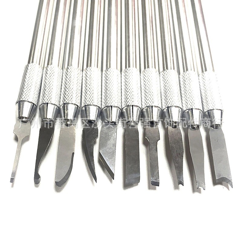 盒装雕蜡刀 蜡雕掏底刀 首饰蜡模雕刻工具 学员修蜡基处刻蜡刀具