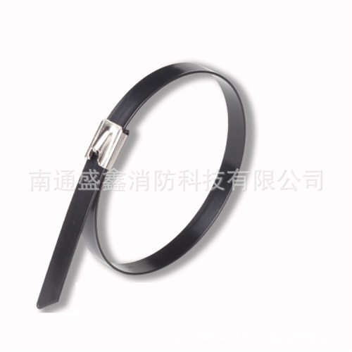 船用不锈钢扎带 FZ600GSP表面喷塑处理 防锈锁紧磨砂滚珠设计扎带