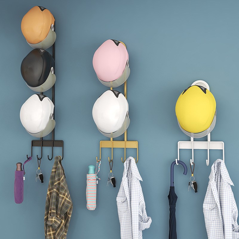 加粗摩托车电动车头盔展示架子家用收纳摆放架安全帽挂钩壁挂挂架