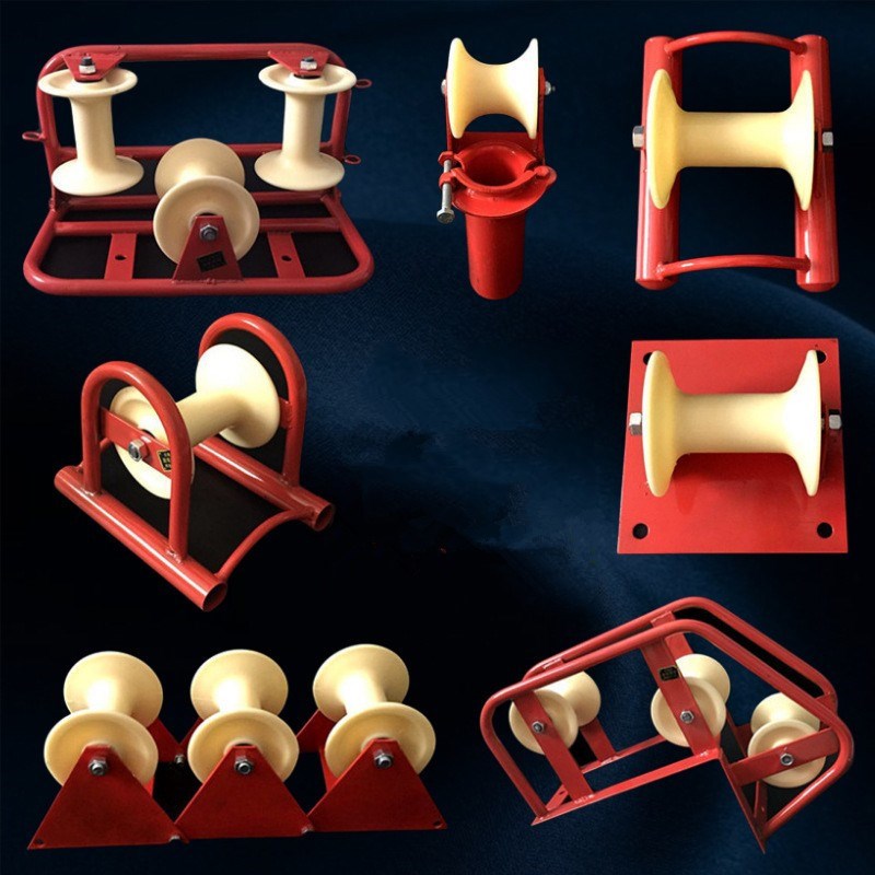 滑轮 放线滑轮 电缆滑轮三联井口滑地缆管口转角直跑滑车滑轮