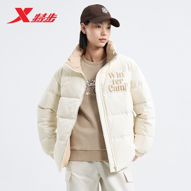 特步女羽绒服保暖保暖防风常规