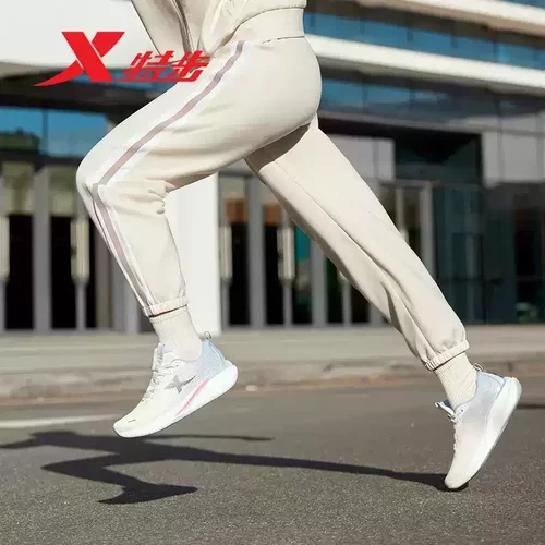 特步运动针织九分裤女运动长裤