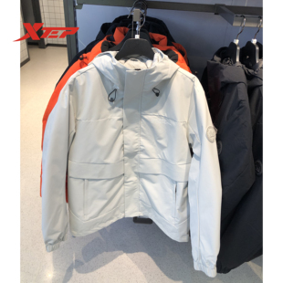 特步驭雪破界梭织两件套2025冬季 风衣保暖外套男975429400679 新款