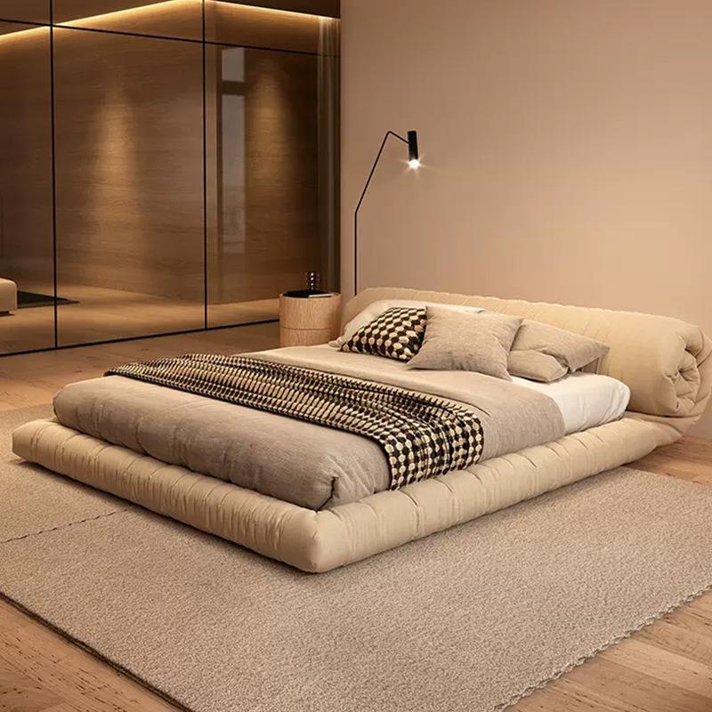 B039现代简约布艺床米卧.8米双人床轻奢榻榻主卷包科技布1床家居