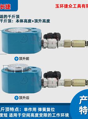 FP-50TFPY-50T液压压千斤顶 单作用出力0吨本5高72薄型 油千斤Y