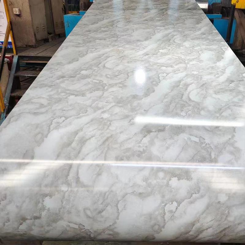 TDC51D+Z120天蓝彩涂板 帝王白彩涂卷建筑用印花开平彩涂板