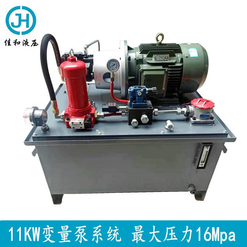 无锡11KW配变量柱塞泵带风冷却器非标液压系统 液压站