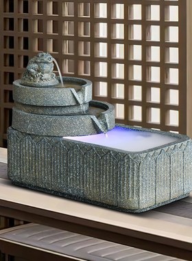 招财金蟾流水摆件循环水装饰玄关客厅电视柜鱼池喷泉造景开业礼物