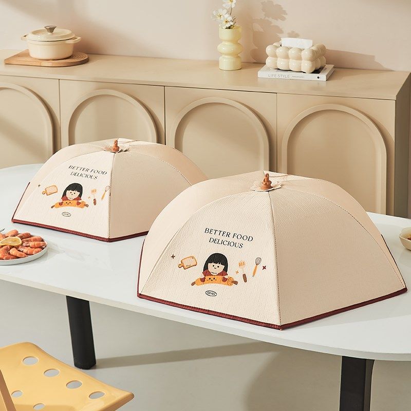 保温菜罩2024新款厨房家用饭桌盖恒温罩伞可折叠冬季简约保温罩子