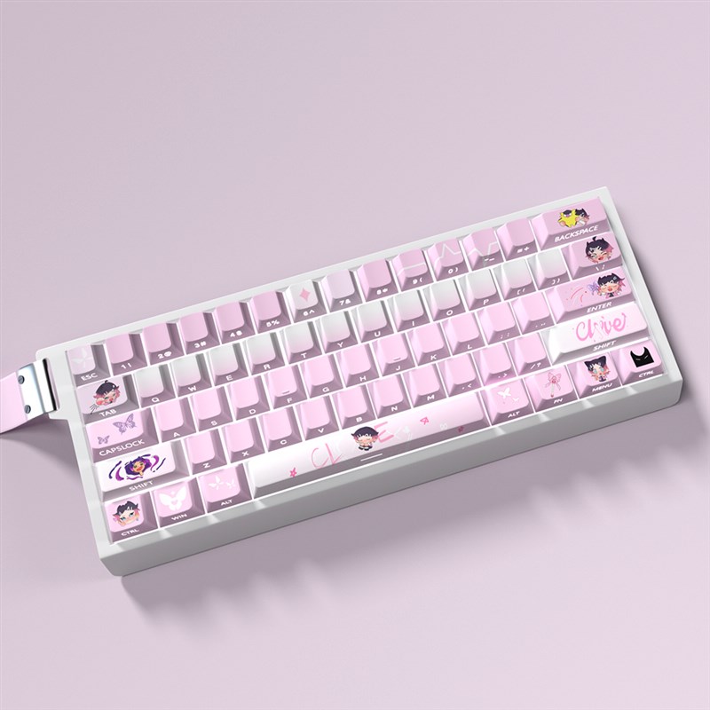 暮蝶主题键帽适配60/64/68磁轴键盘热升华原厂侧刻透光ez63.Ace60