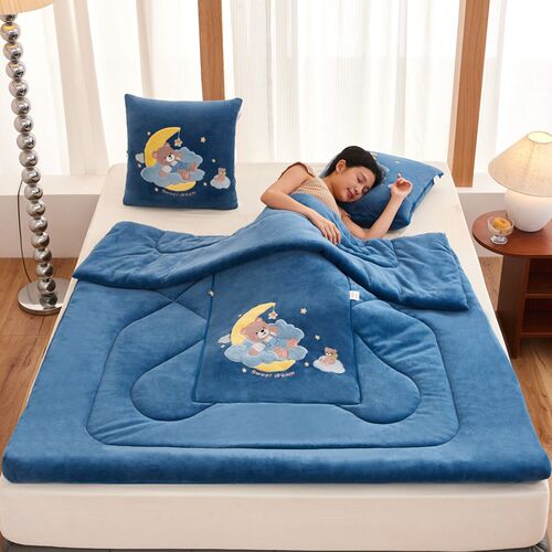 抱枕被子两用加厚二合一折叠汽车载枕头被办公室午睡毯子靠枕车用