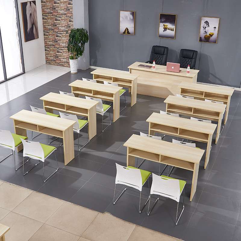 培训辅导班中小学生课桌椅组合学校会场桌1.2米双人长条形会议Tω