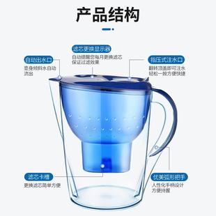 净水壶自来水过滤器家用净水器厨房直饮滤水壶便携净水杯滤芯