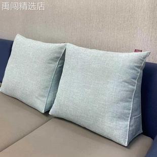 床头亚麻软靠背三角靠垫沙发靠枕办公室护腰抱枕大号靠枕四季 新款