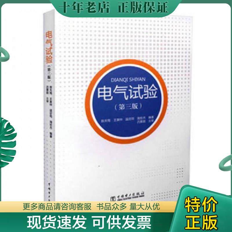 正版现货9787512381032 电气试验 陈天翔,王寅仲,温定筠,海世杰编著 中国电力出版社